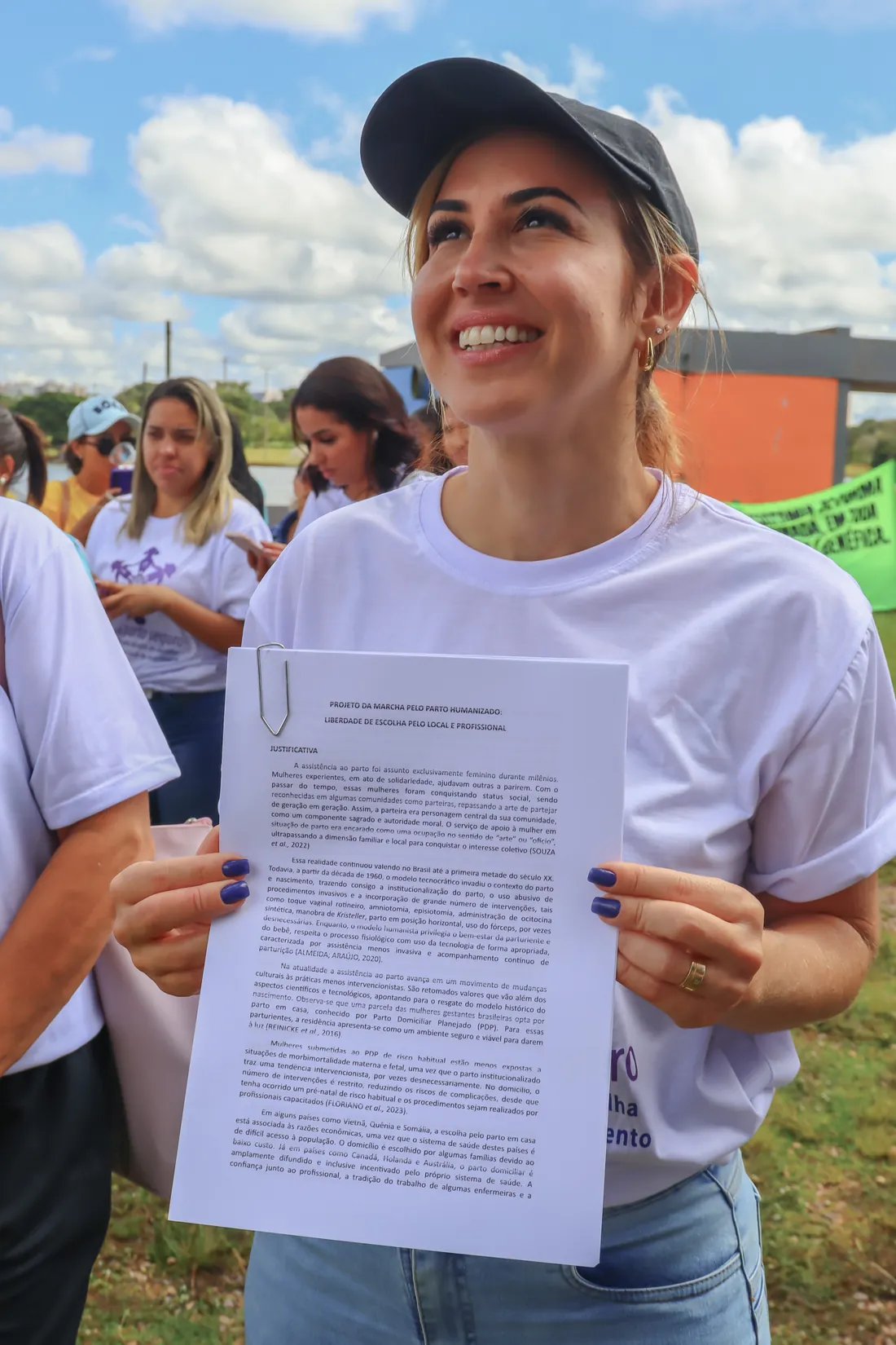 Dayse na Marcha pelo Parto Humanizado